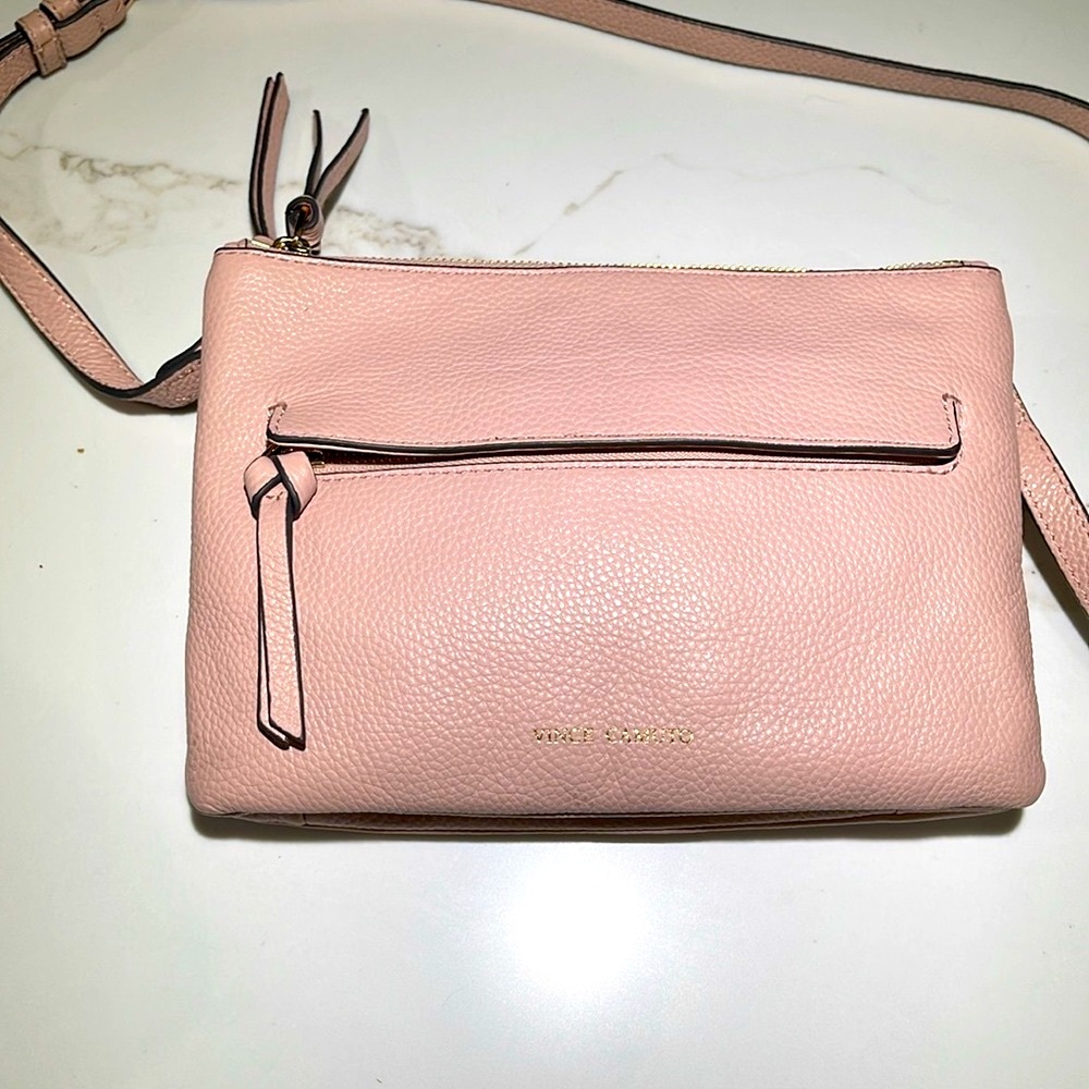 Leather VINCE CAMUTO Crossbody bag, cameo rose - Picture 2 of 11